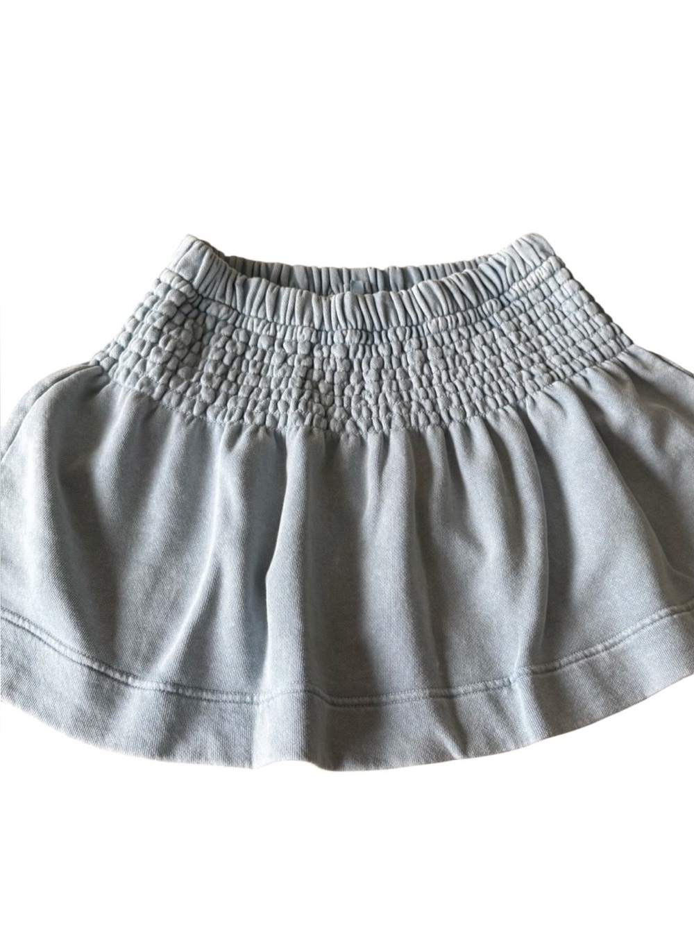 aerie Light Blue Smocked Waist Circle Skirt